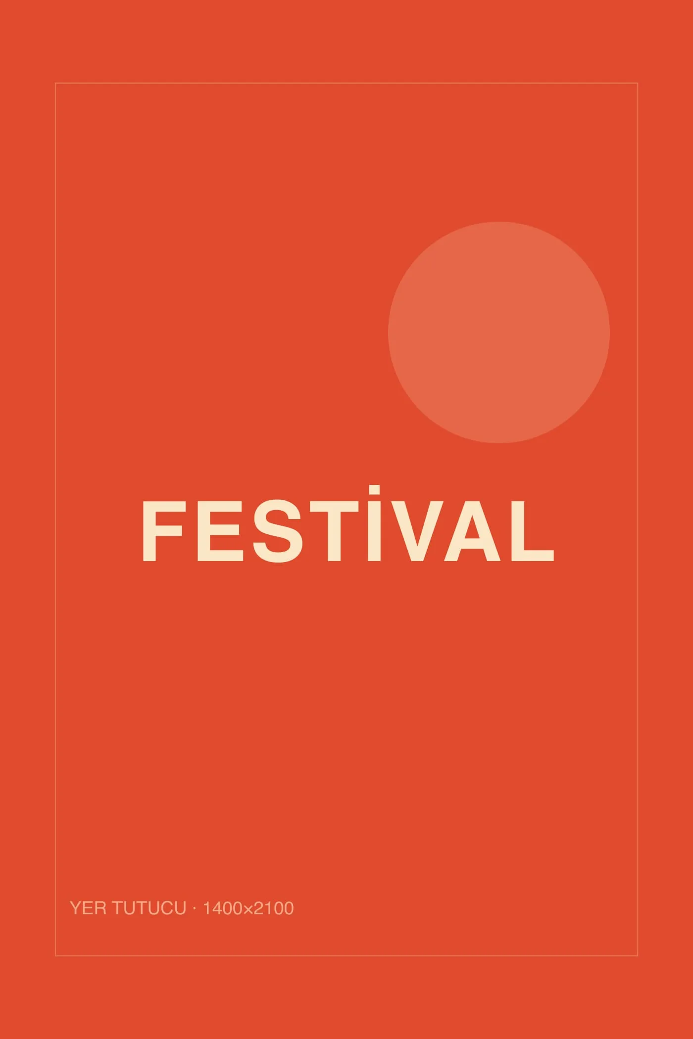 Kırmızı zemin üzerinde büyük harflerle FESTİVAL yazan afiş